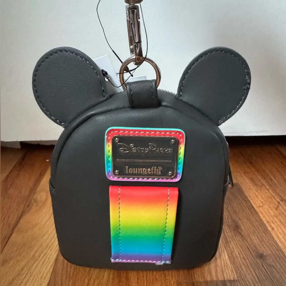 Loungefly Disney Parks Exclusive Mickey Ear Pride Collection Belt Bag/Wristlet - Picture 3 of 7